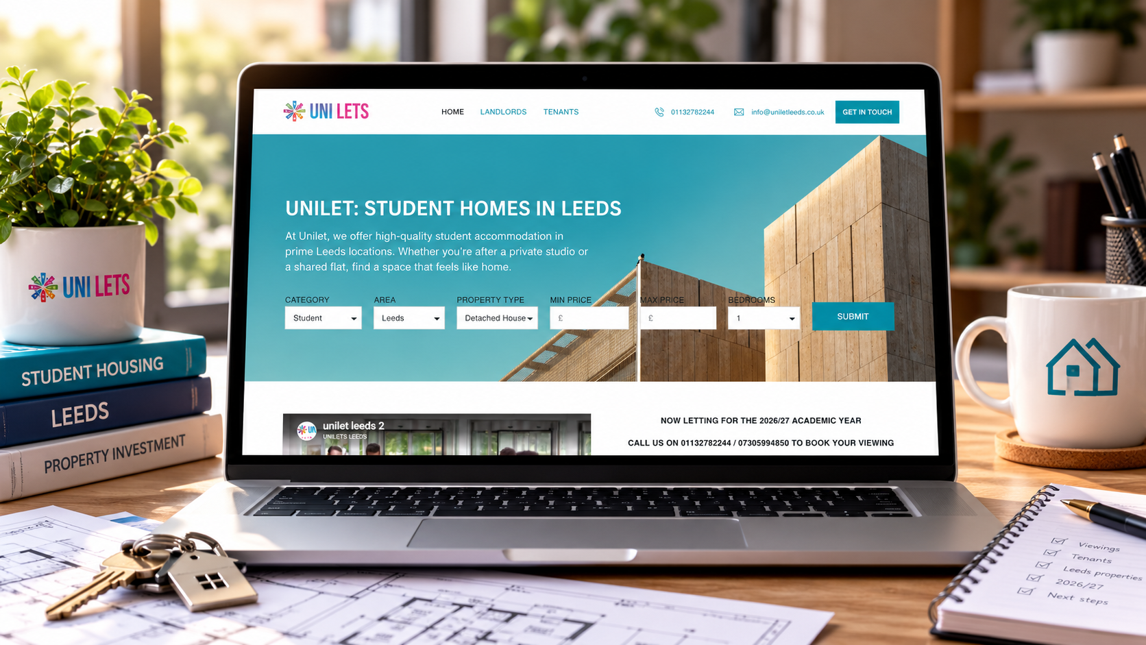 Unilet Leeds website